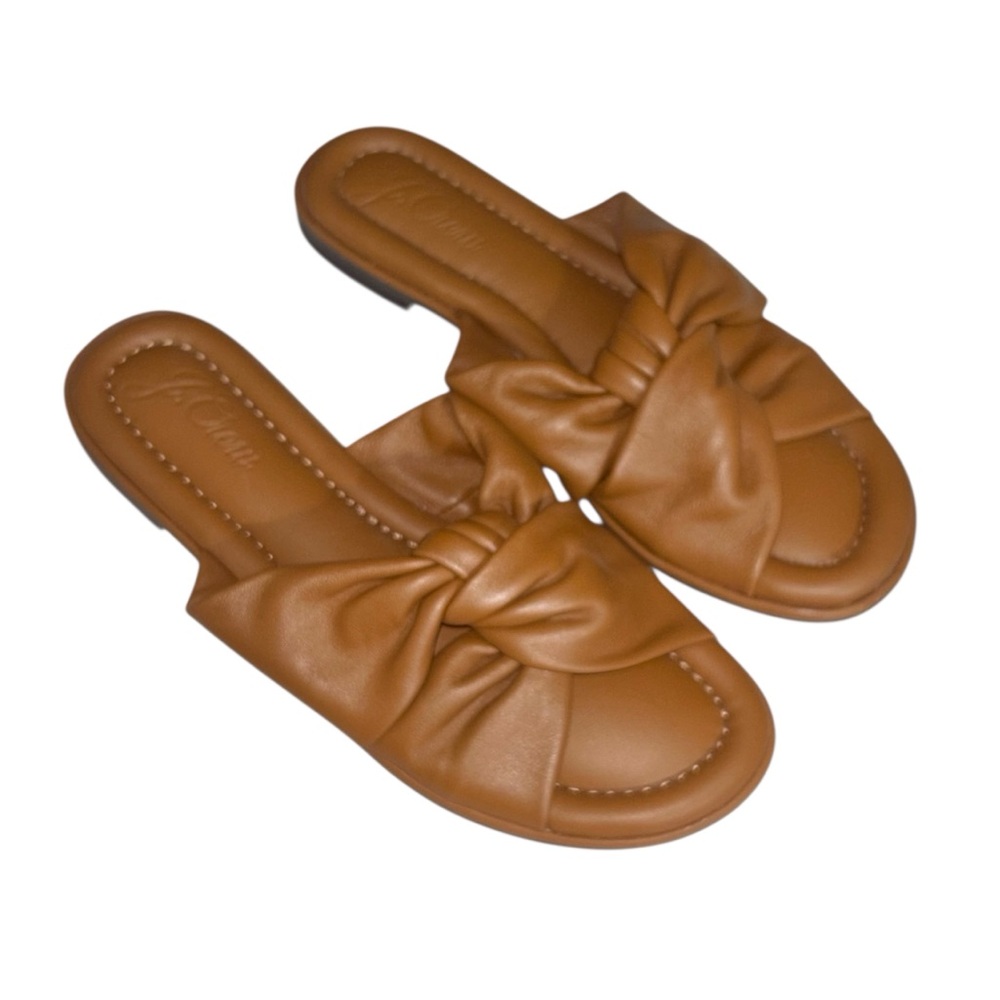 NWOT J. Crew Leather Menorca padded twist-knot sandals in size 7 - Picture 5 of 16